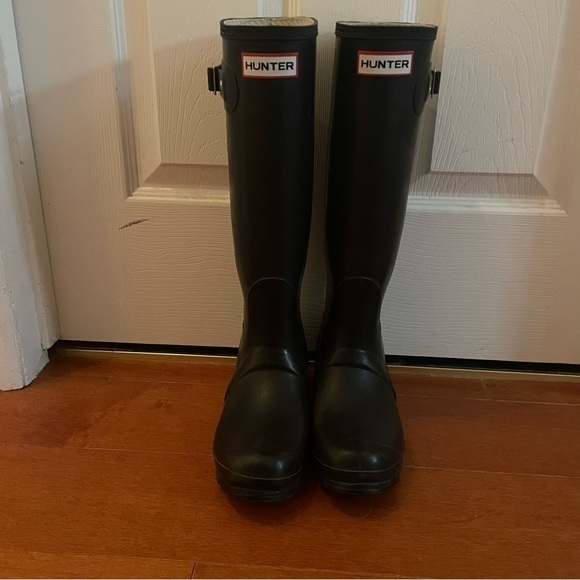 Hunter Size 5 Tall Rain Boots - Matte Black - Picture 4 of 8